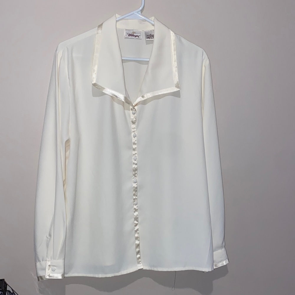 Worthington Vintage 90s Blouse - cream color size 14
